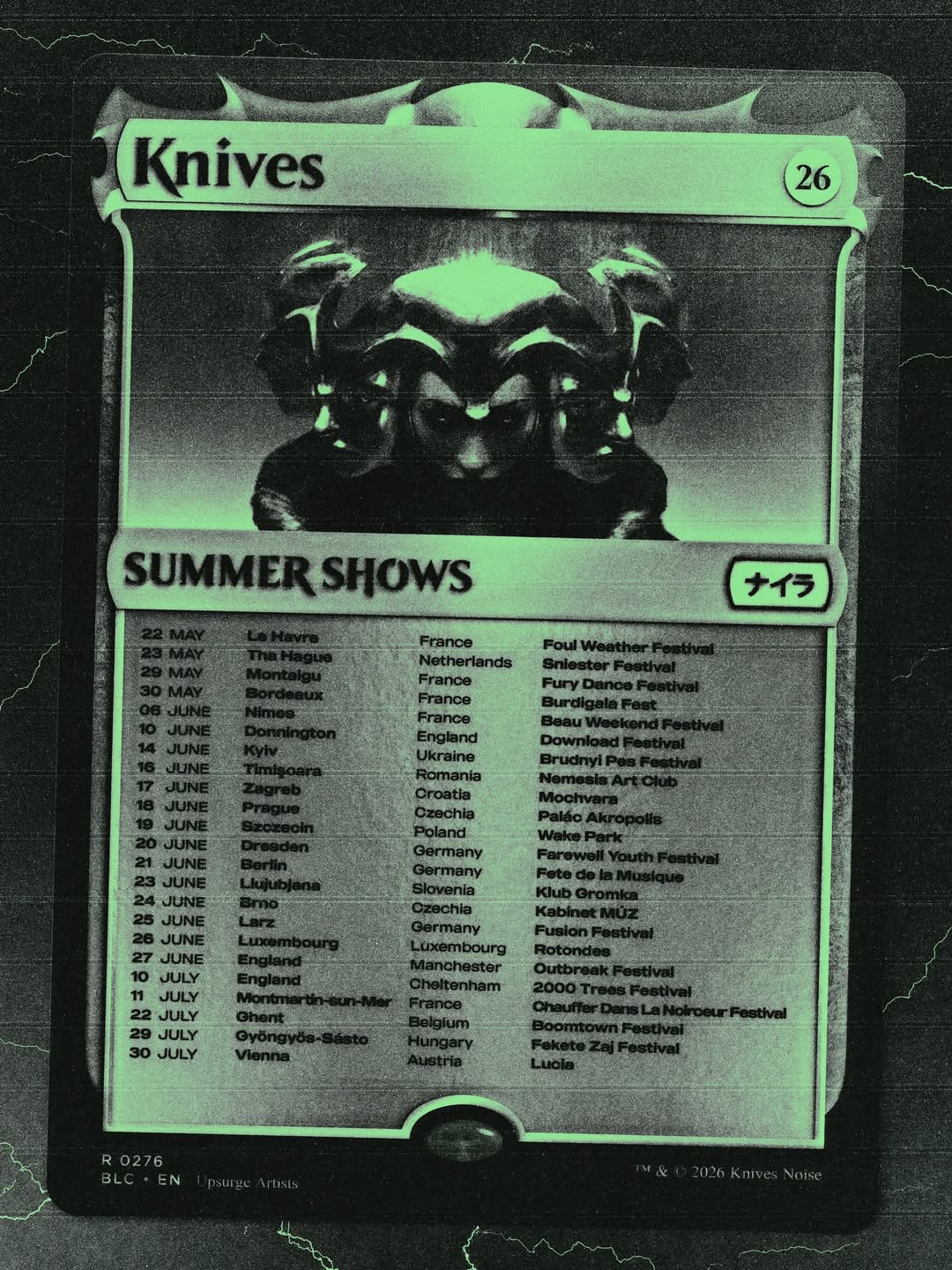KNIVES Announce Summer 2026 Tour