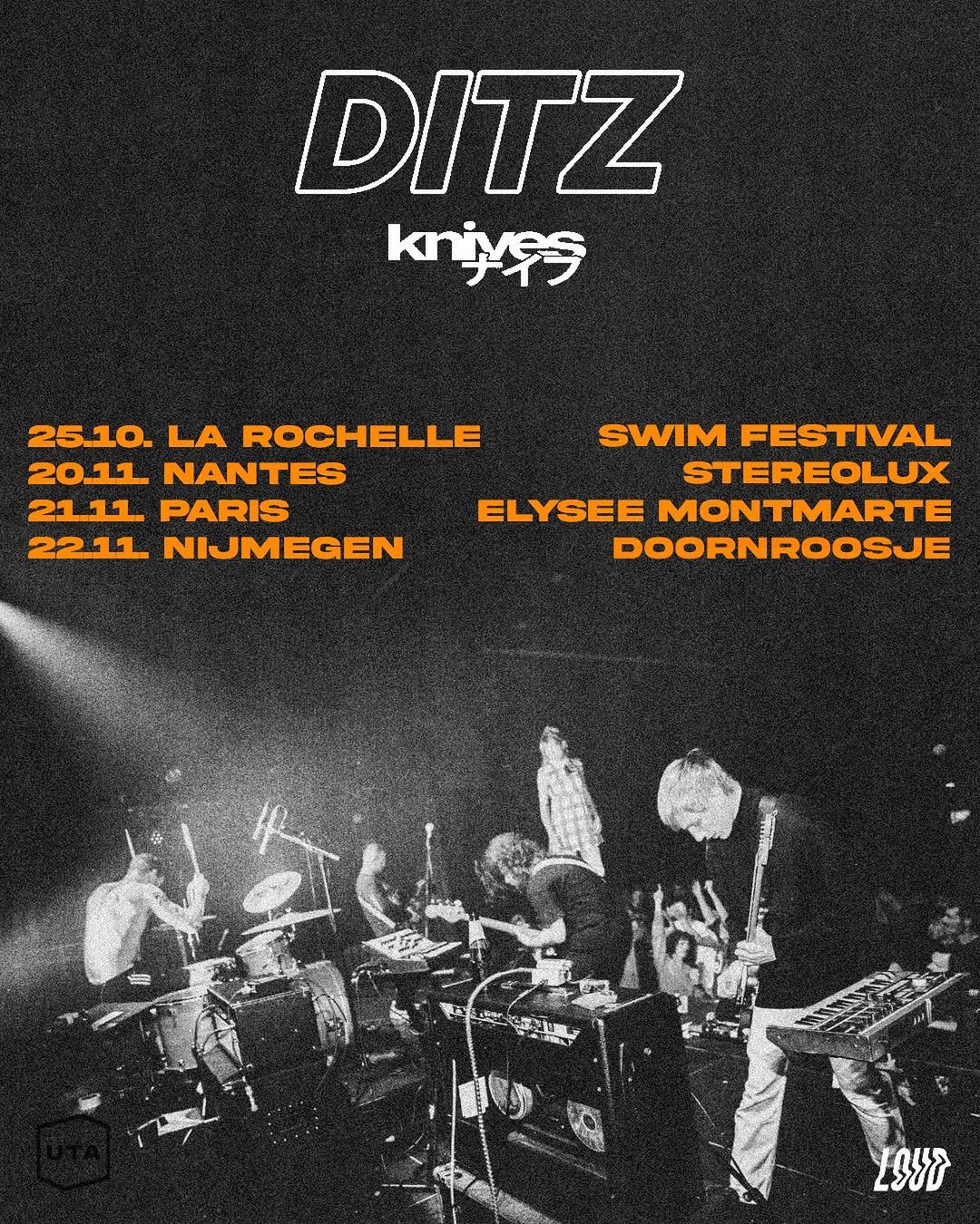 KNIVES on Tour with DITZ – Live in France & the Netherlands