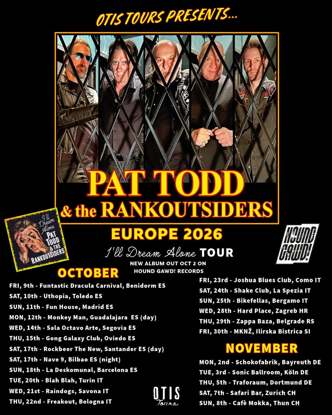 Pat Todd & the Rankoutsiders Announce Euro Tour 2026